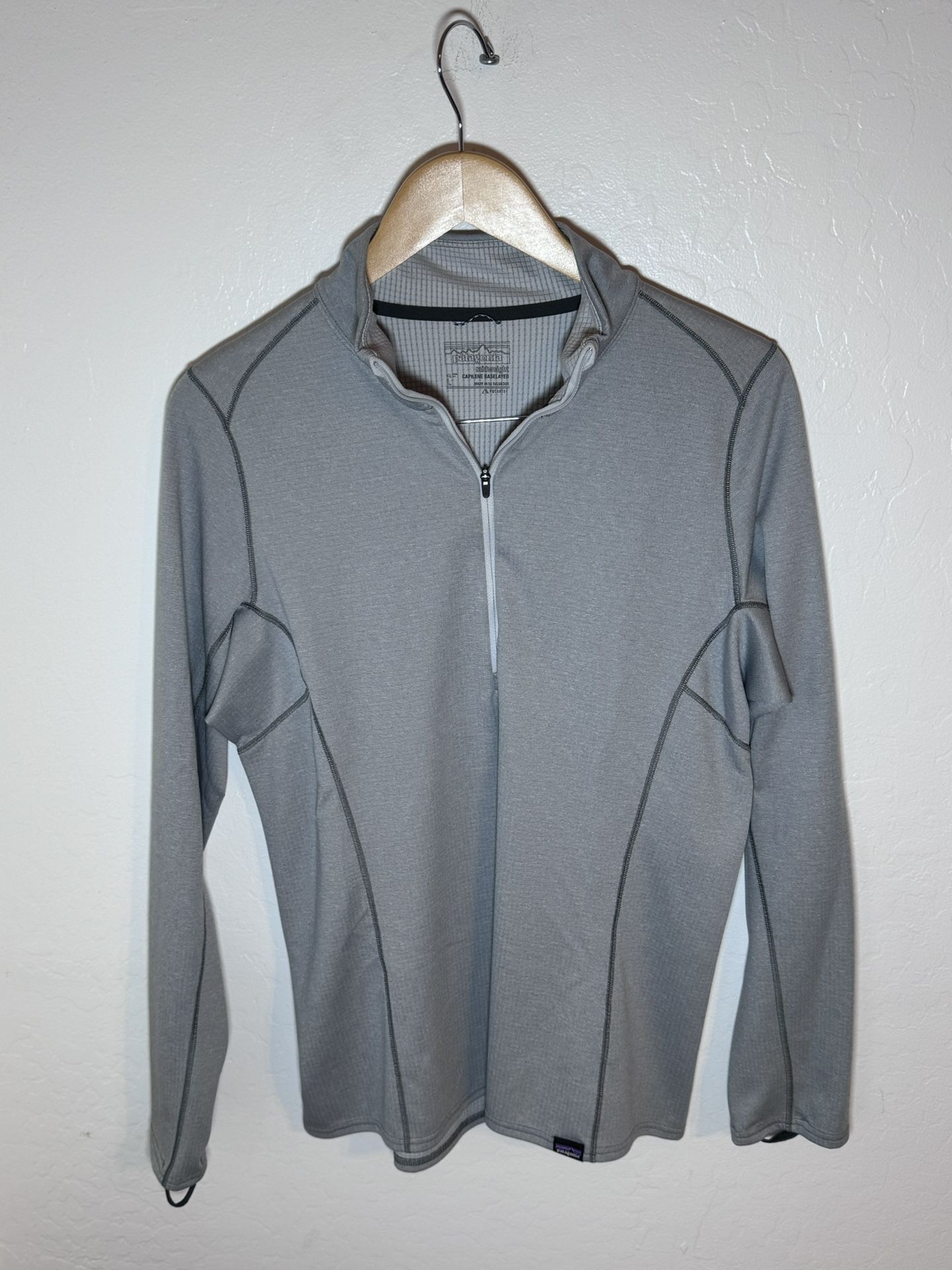 Patagonia Capilene Baselayer Weight Long Sleeve Zip Neck Thermal Top Large