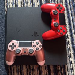 PS4 With 2 Controllers. All Cords Included