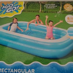 Kids 8ft Rectangular Inflatable Pool 