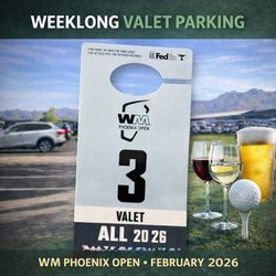 Valet Parking Pass Valid ALL DAYS at Waste Management Phoenix Open