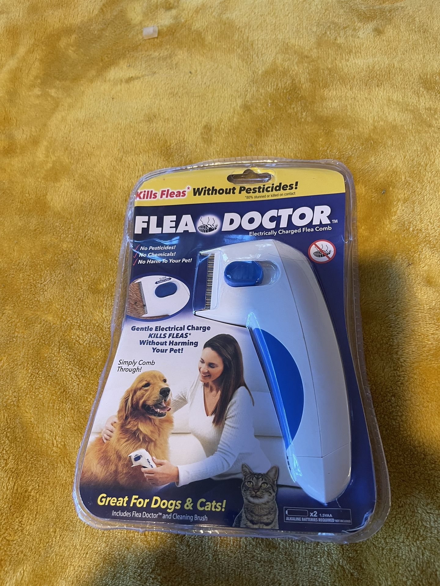 Electric Flea Zapper Lice Remover Hair Comb Brush for Pet Cat Dog Cleaning Tool