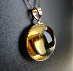 Natural Citrine 14K Yellow Gold Pendant