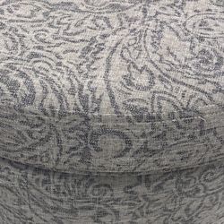 Round Gray Print Storage Ottoman  44$  Have Other Furniture  25-$100