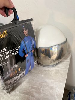 NASA Blue Astronaut Jumpsuit Costume with Helmet
