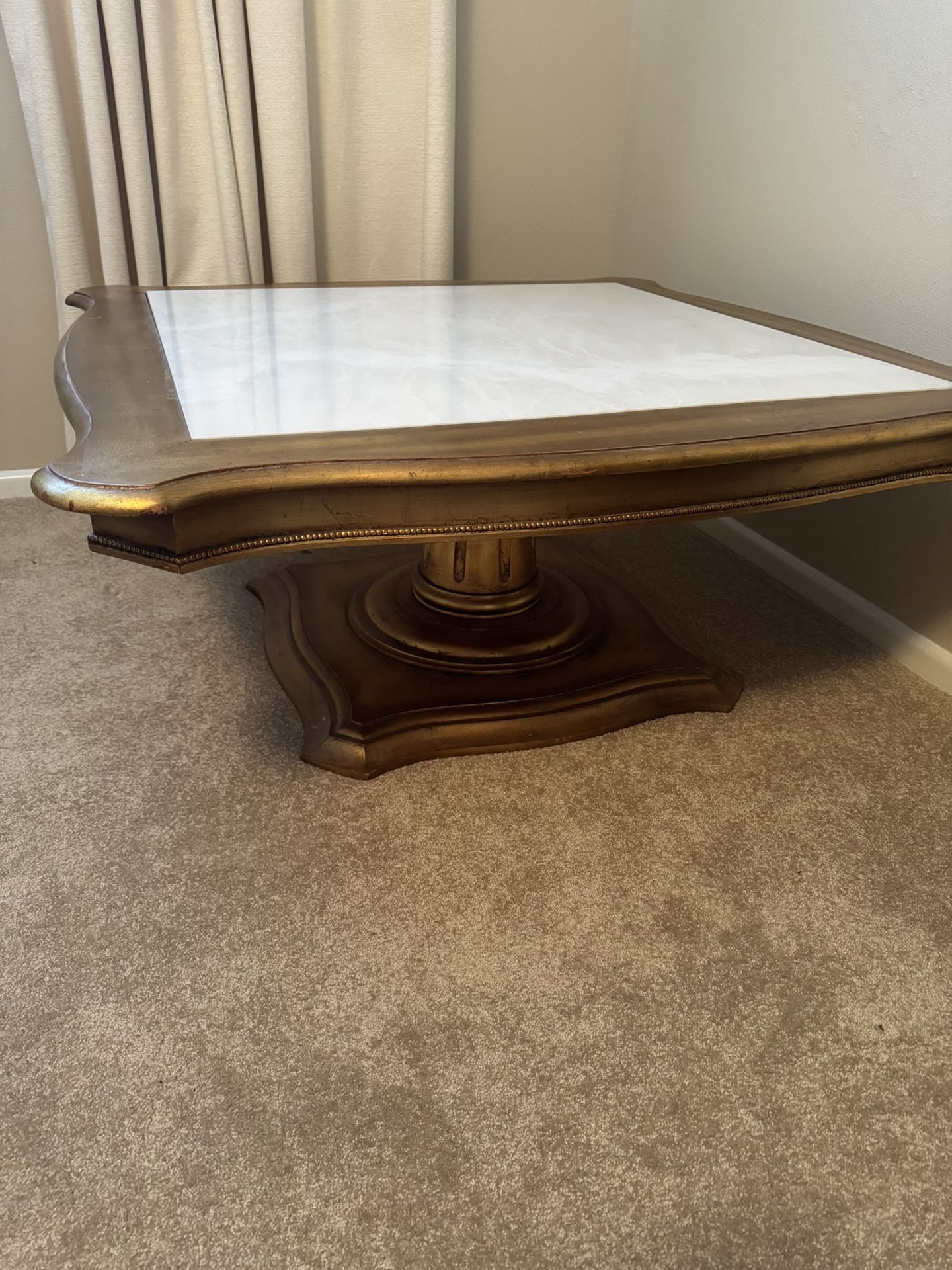 Gold And Marble Coffee Table