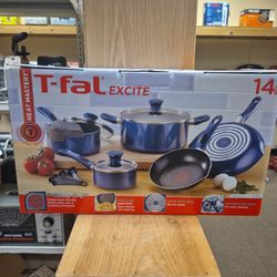 NEW T-Fal Excite 14 Piece Heatmaster Cookware Set