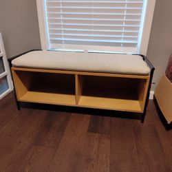 Wooden Ottoman With Pillow PRACTICALLY NEW