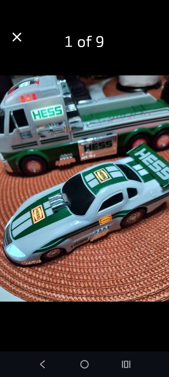 HESS 2016 Toy Truck and Dragster - New No Box - Flashing Lights and Sounds