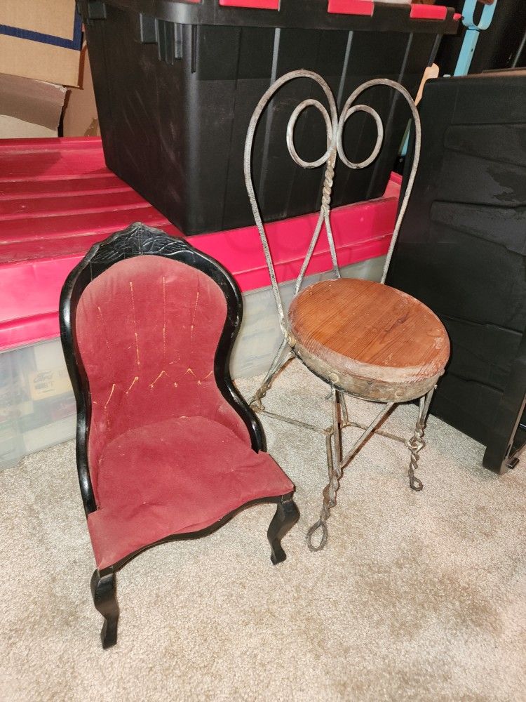 Small Chairs For Big Dolls... Vintage Antique Cute