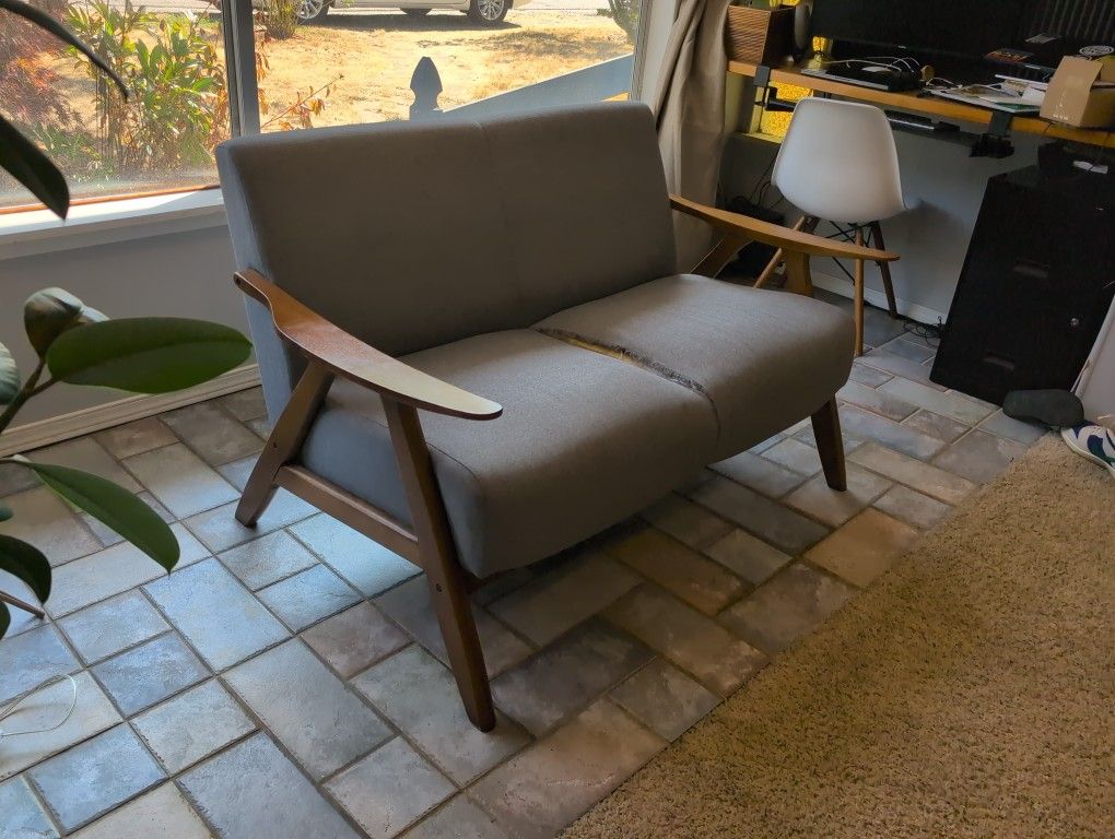 Mid-Century Modern Style Loveseat - Needs a Little TLC