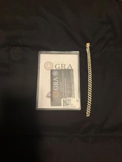 Vvs Moissanite Gold Cuban Link Bracelet