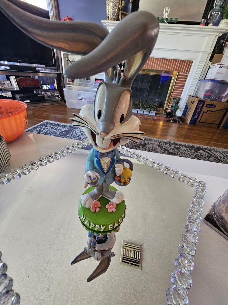 🔥 Warner Brothers W.B. Bugs Bunny warner bros looney tunes Bobble Head Statue Bugs bunny And Tweety Bird