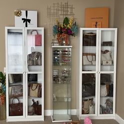 IKEA - Billy Oxberg Bookshelf’s  w/ glass doors