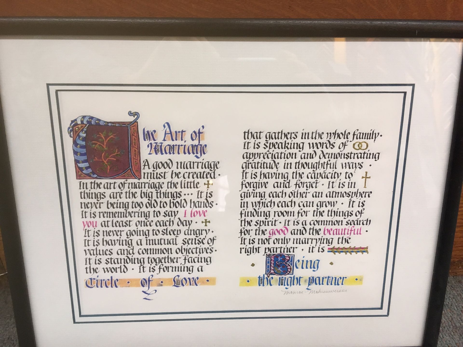 Original Calligraphy: The Art Of. Marriage