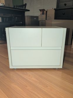 2 white small nightstands