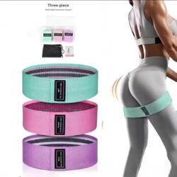 Hip Resistance Bands , 3pc Set , NEW 