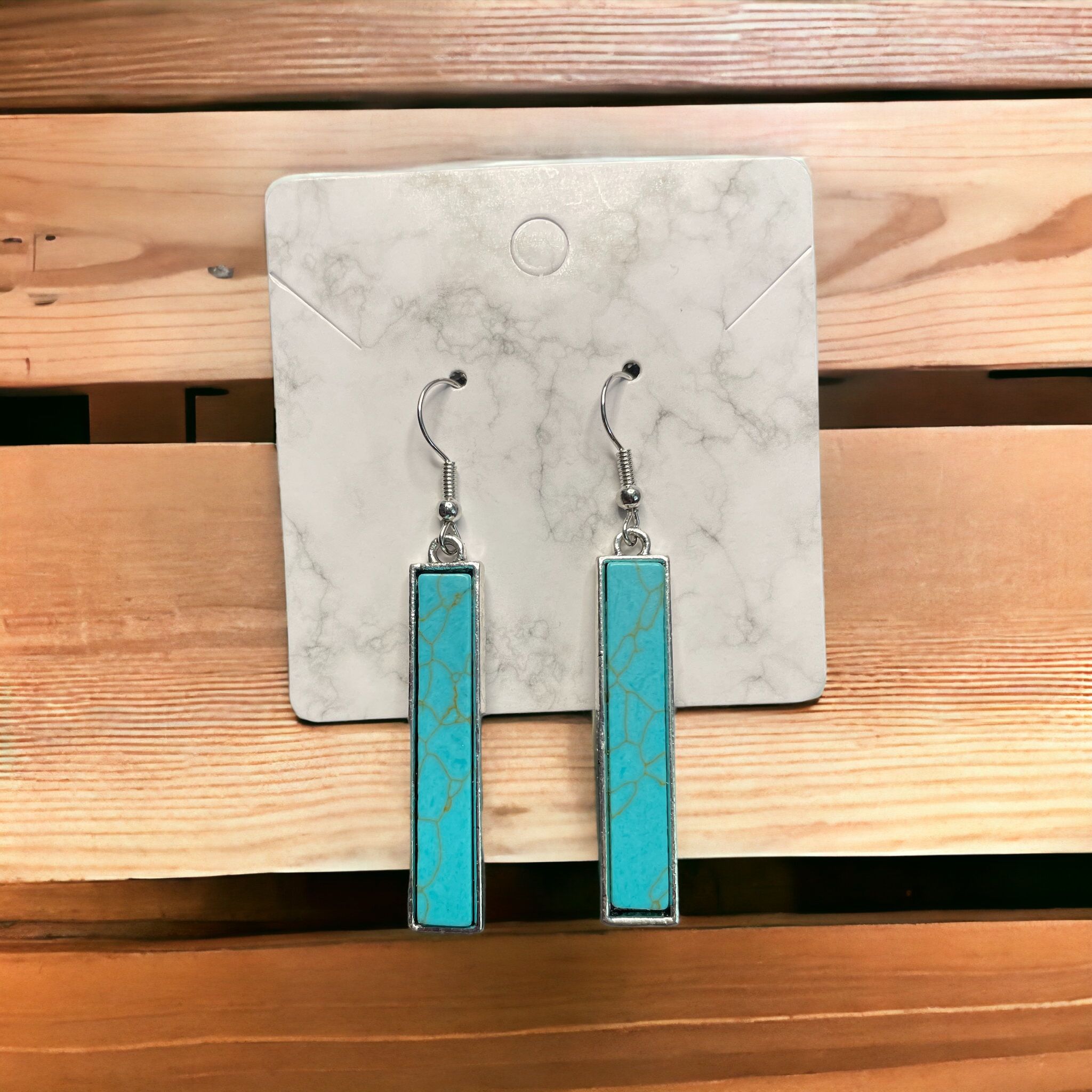 Turquoise Bar Earrings