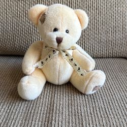 Fiesta Patch Bear Stuffed Animal W/ Paw Print Bow 8”