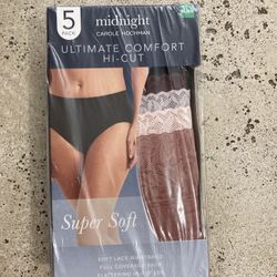 NWT Carole Hochman Ladies ultimate comfort Hi-Cut 5-pack Size XL