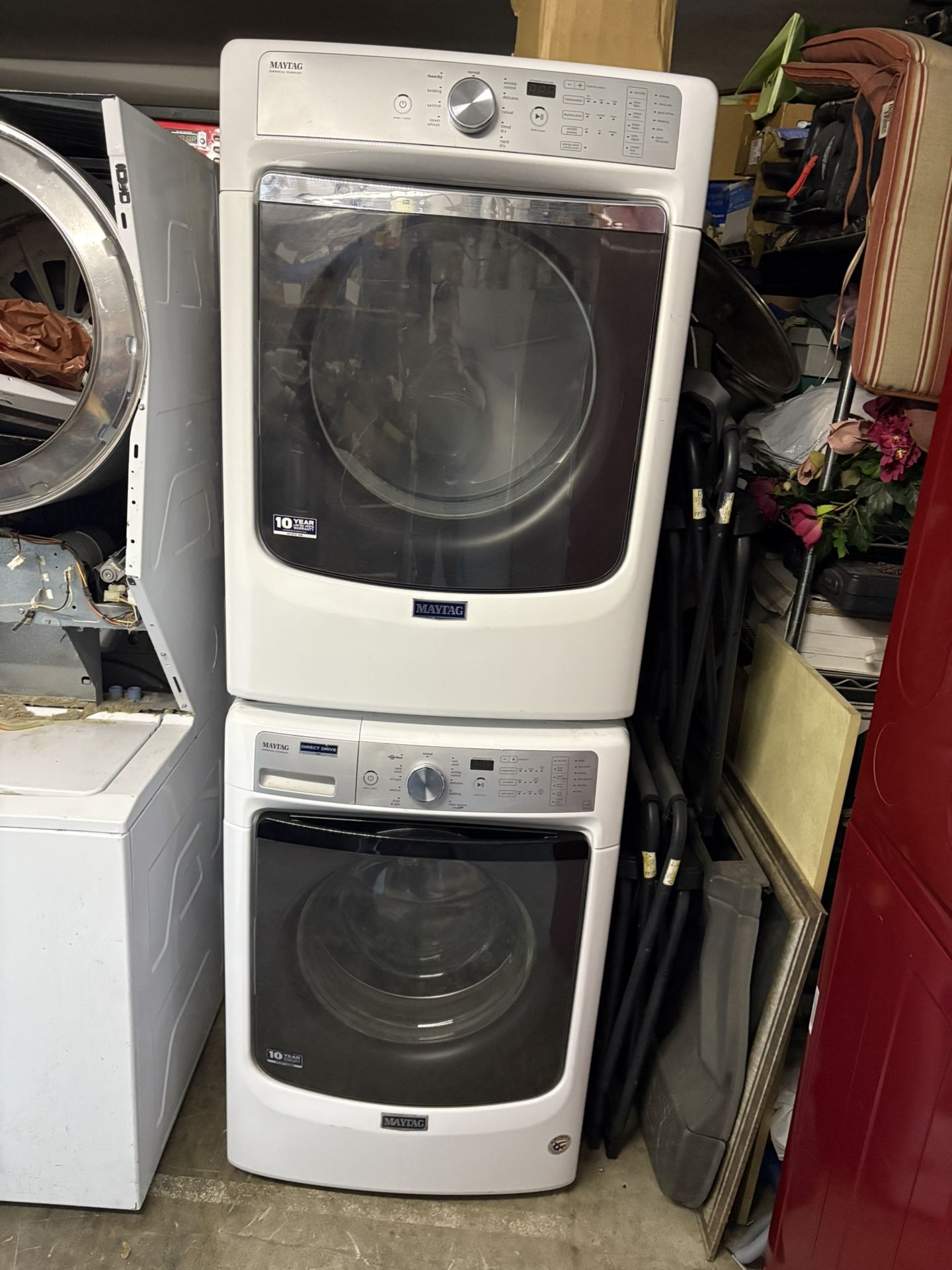 Maytag Stackable Washer And Gas Dryer 