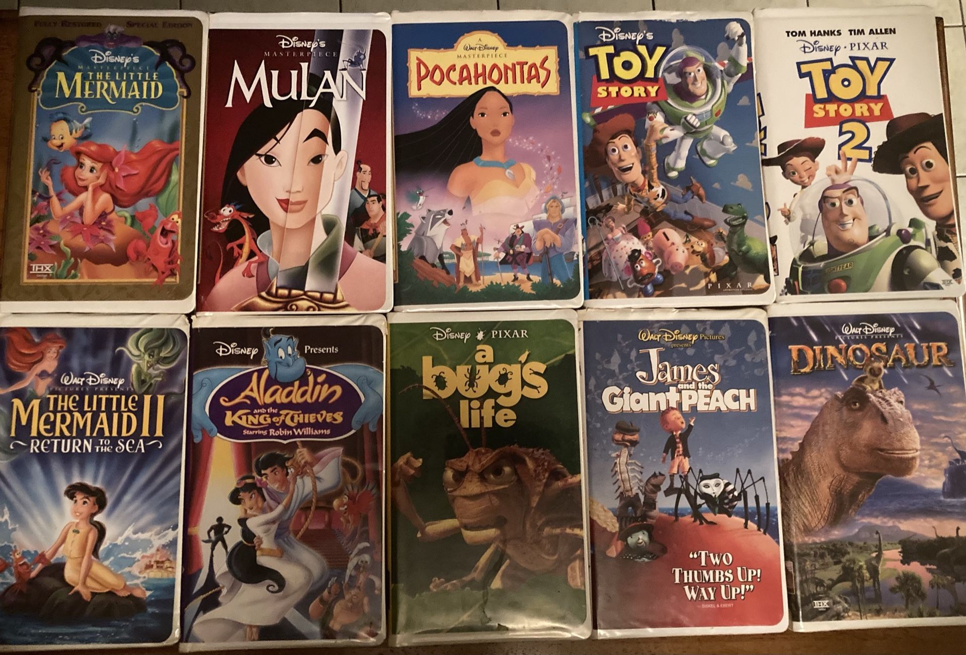 Lot Of 10 Favorite Disney VHS Tapes 