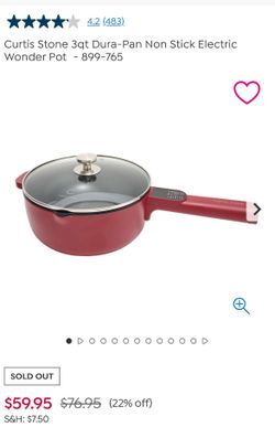 Brand new in box Curtis Stone 3qt Dura-Pan Non Stick Electric Wonder Pot