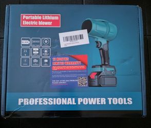 Brushless Turbo Blower Cordless Handheld Dust Blowing Tool Electric Air Blower (2 batteries)