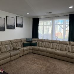 Leather Sofa Sectional Set 
