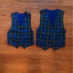 Boys Plaid Vests
