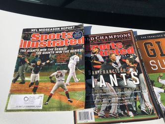 SF giants magazine covers /world series books