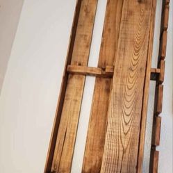 Handmade Wall Pallet Wine Bottle And Glass Rack