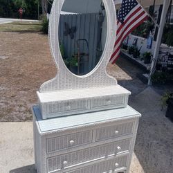 Henry Link Wicker Dresser 