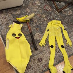 Fortnite Peely Costume Kids w/ Pickax YM (youth Medium)