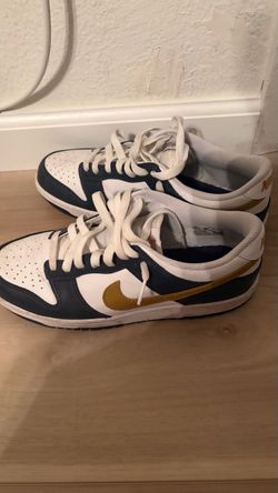 Nike Dunk Low White Navy Gold Sneakers