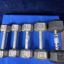 56 Lbs Of Dumbbells 