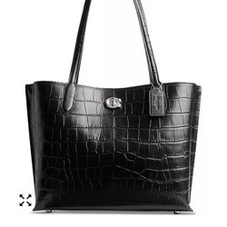 Coach Croc Embossed Willow Tote