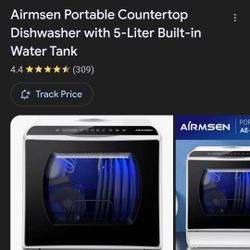 Portable Countertop Dishwashers, 5 Washing Programs Mini Dishwashers with 5 L Built-in Water Tank