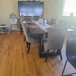 Wood Dinning Table Farm Style 