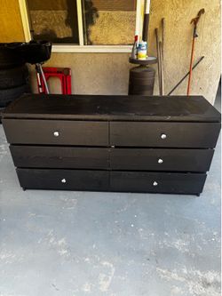 Black 6 drawer dresser