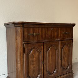 Vintage Heavy Top Server or Bar Cabinet
