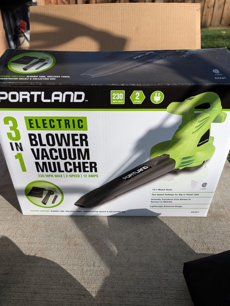 Portland leaf blower and Vac