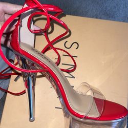 Red Platform Heels 