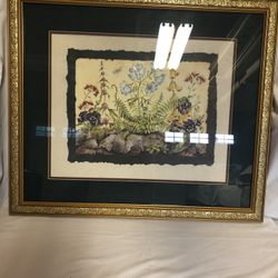 Framed & Matted  Print, Rock Garden I, 21x25”