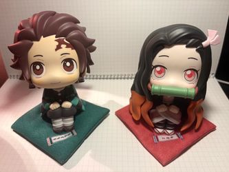 Demon Slayer Tanjiro & Nezuko chibi anime figures