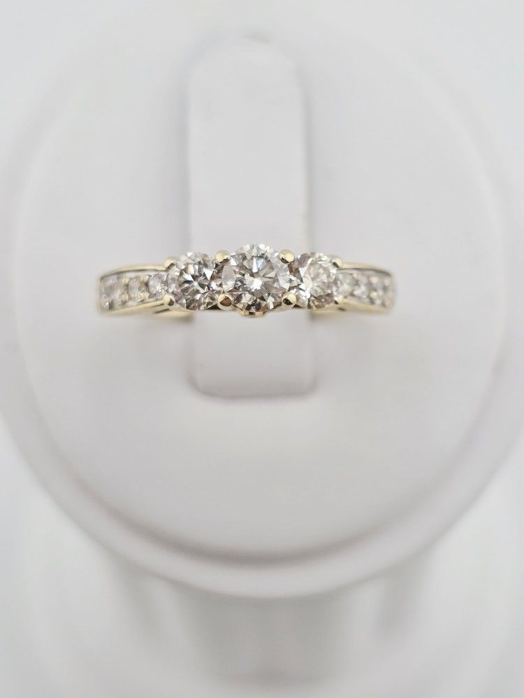10k gold 1ctw diamond past present future ring