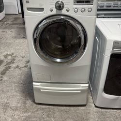 Lg Front Load Washer With Pedestal 