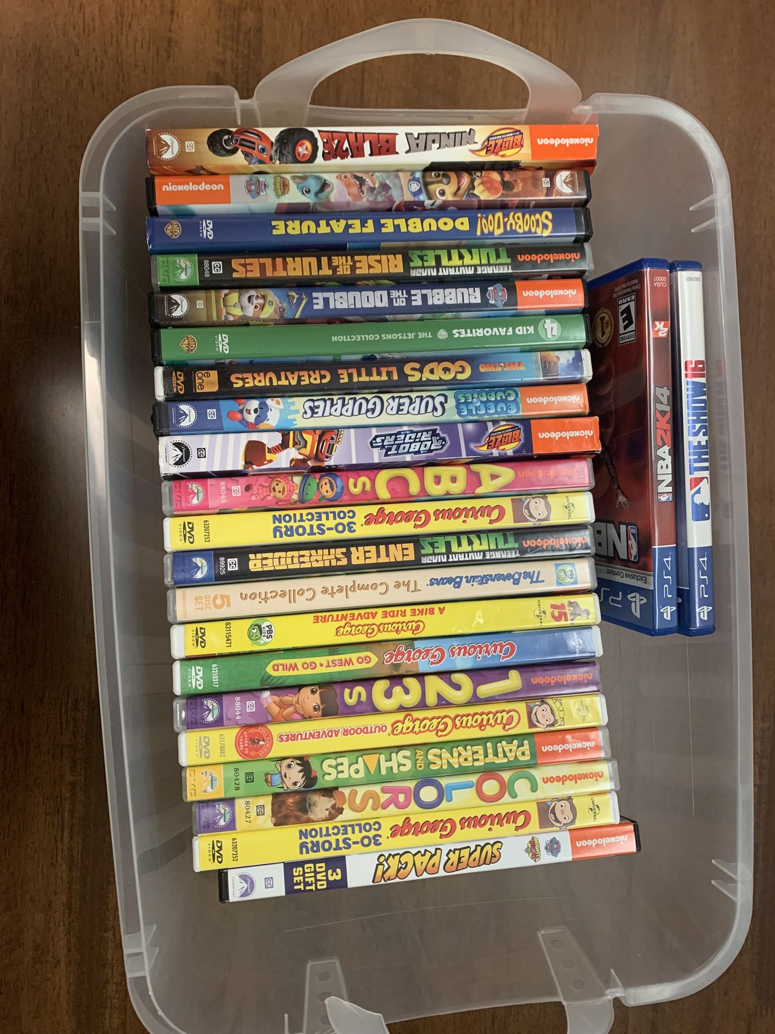 Various Nickelodeon DVDs and 2 PS4 Games