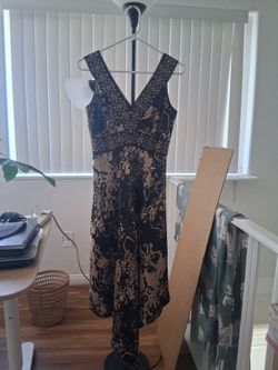 Black embroidered INK dress