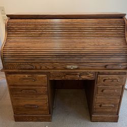  FREE (San Rafael pickup Only) Solid wood “winners only” Roll Top Desk 