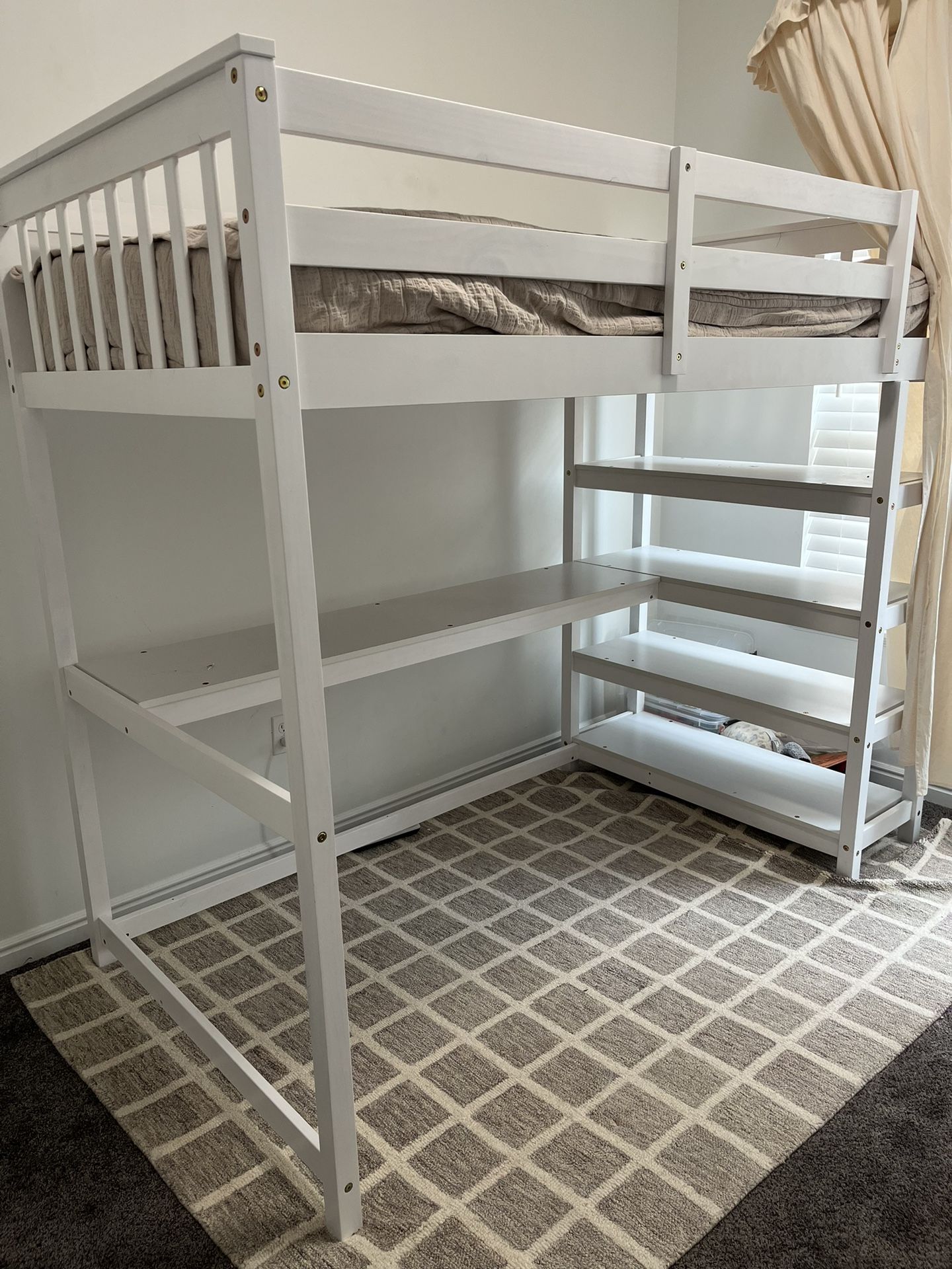 Sturdy Loft Bed and Mattress